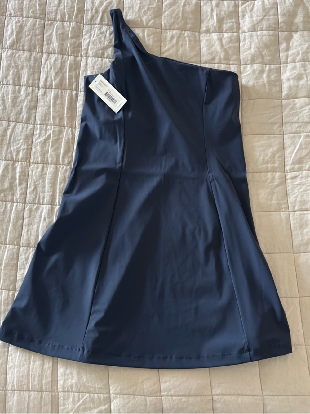 Outdoor Voices Dark Sky One-Shoulder Dress